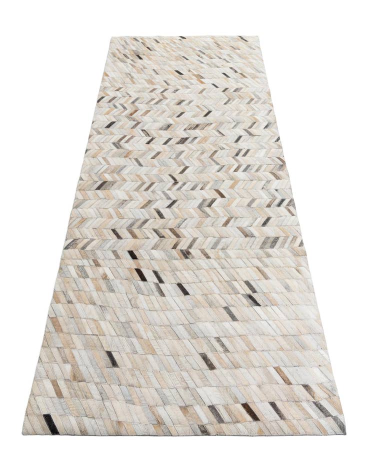 Detail image of 4' 9 x 7' 5 Cowhide Leather Rug