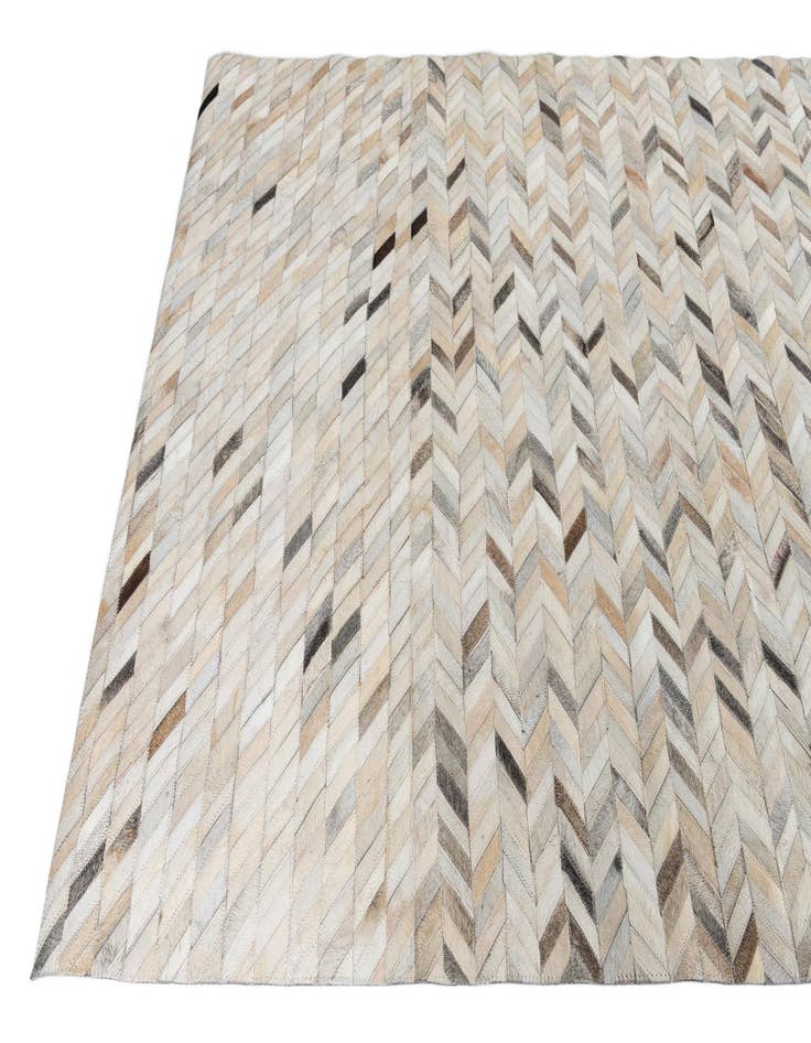 Detail image of 4' 9 x 7' 5 Cowhide Leather Rug