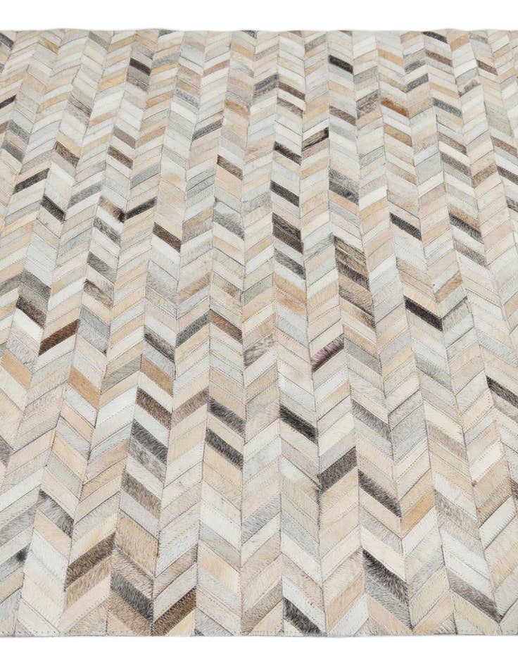 Detail image of 4' 9 x 7' 5 Cowhide Leather Rug