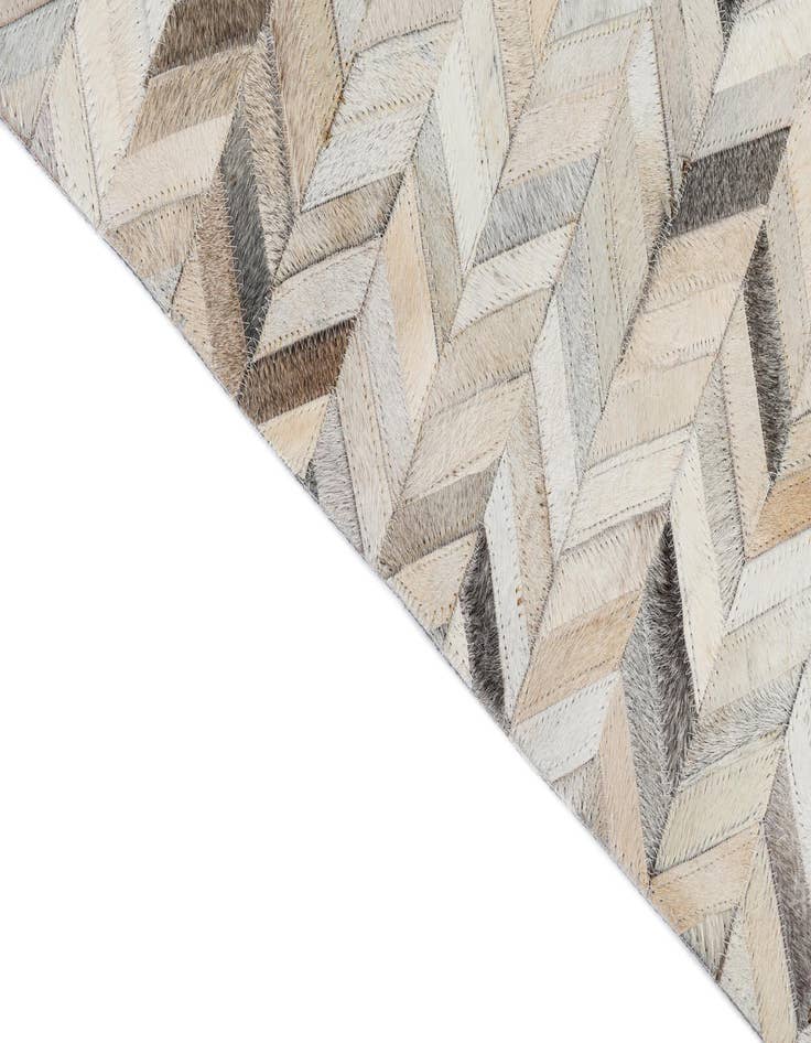 Detail image of 4' 9 x 7' 5 Cowhide Leather Rug