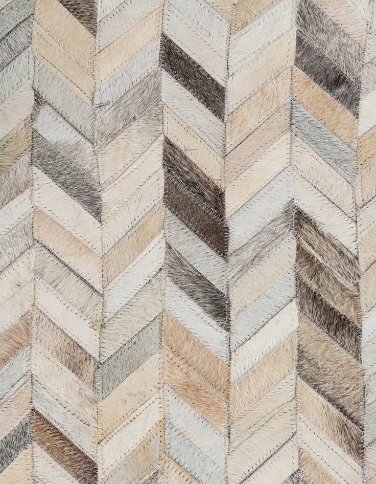 Detail image of 4' 9 x 7' 5 Cowhide Leather Rug