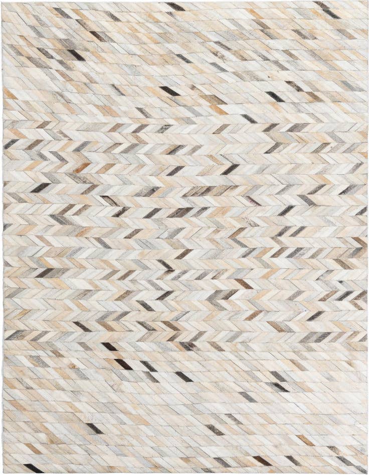 Detail image of 4' 9 x 7' 5 Cowhide Leather Rug