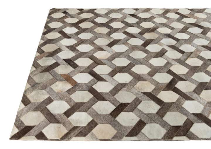 5' x 8' Cowhide Leather Rug