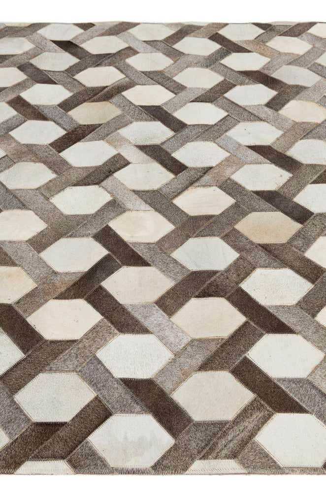 5' x 8' Cowhide Leather Rug