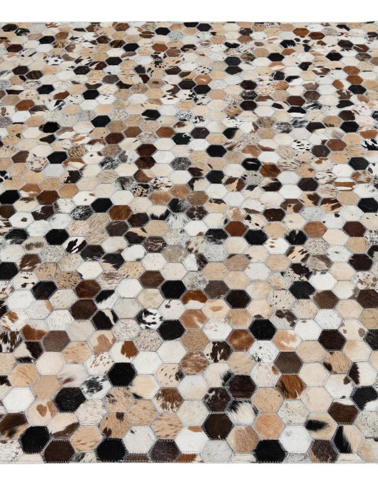 Detail image of 5' x 7' 9 Cowhide Leather Rug