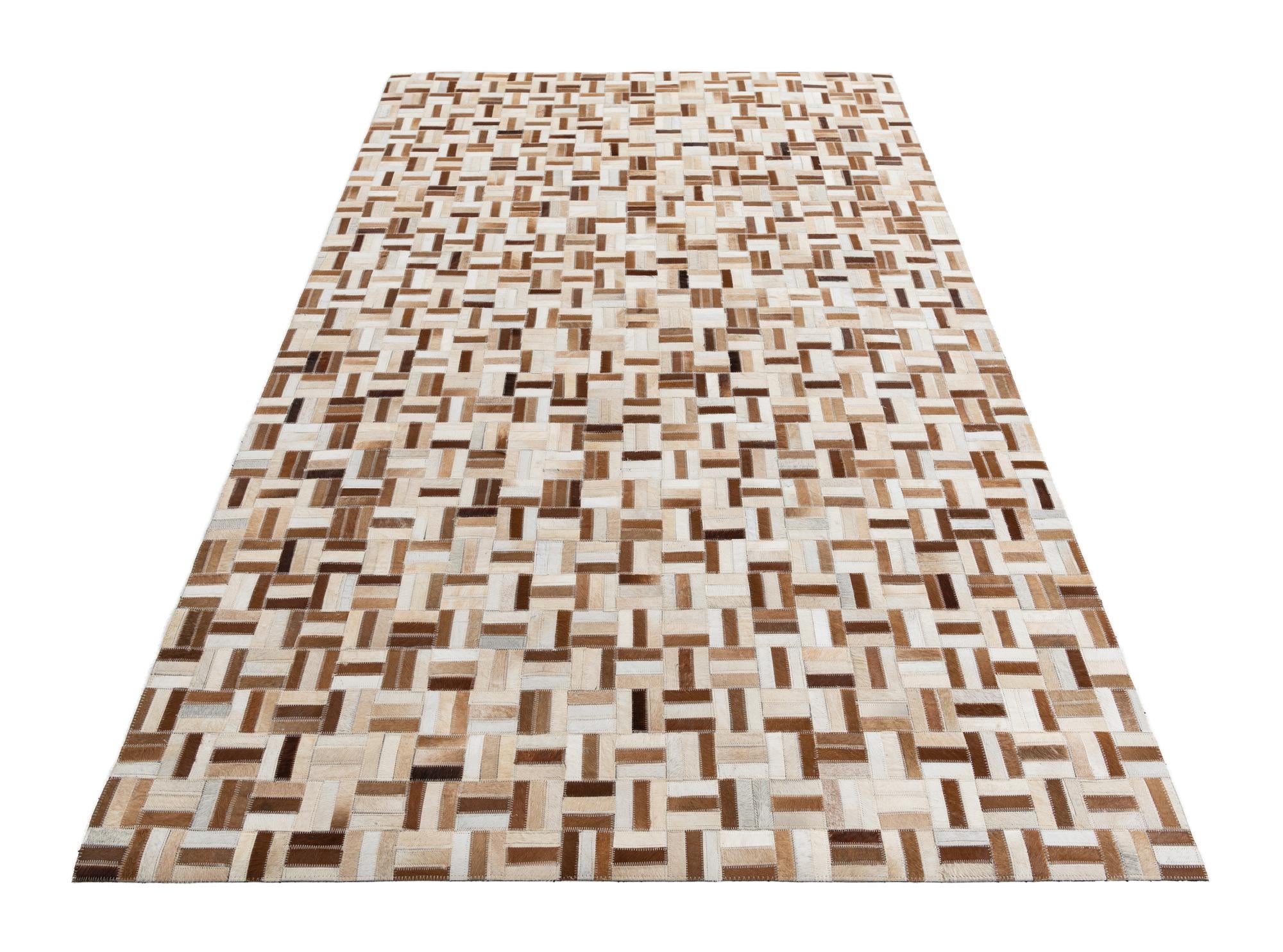 5' 1 x 7' 10 Cowhide Leather Rug