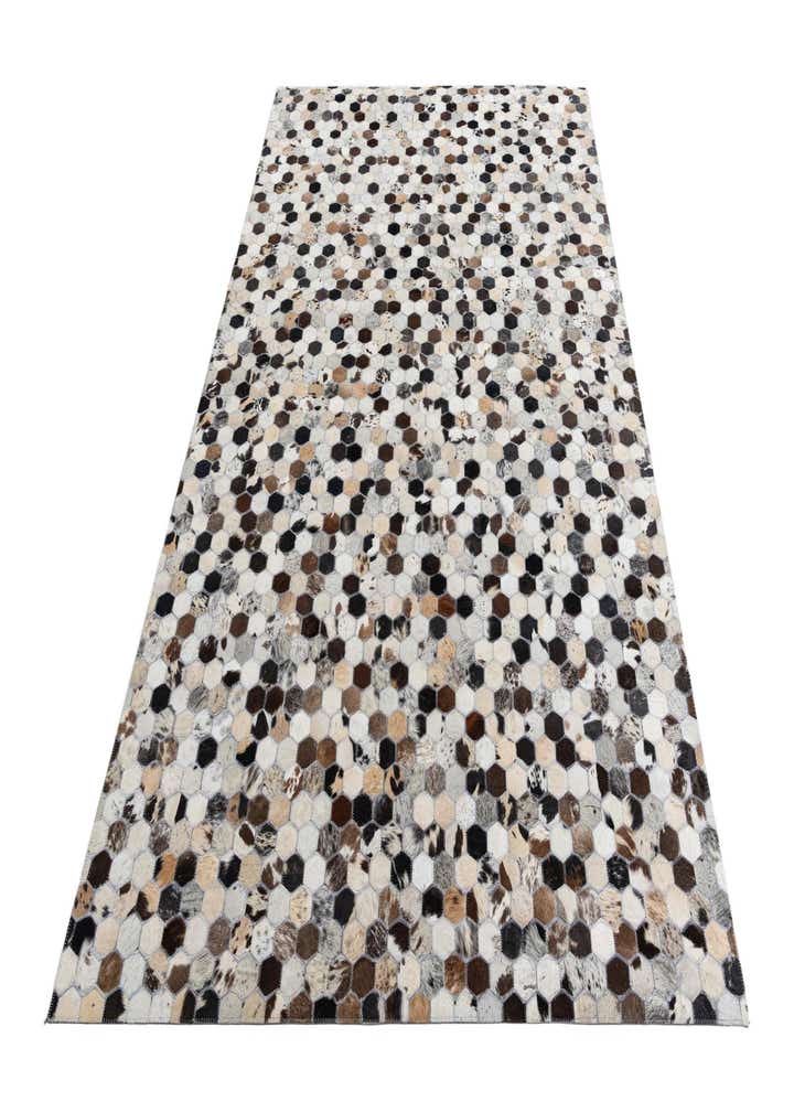 5' 1 x 8' Cowhide Leather Rug