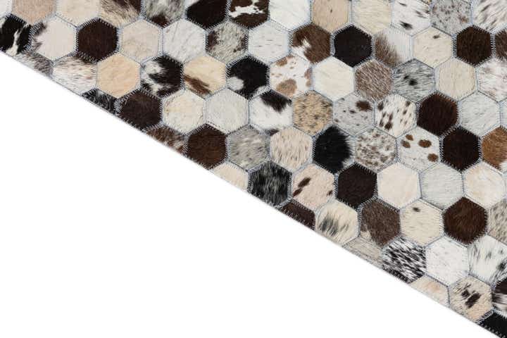 5' 1 x 8' Cowhide Leather Rug