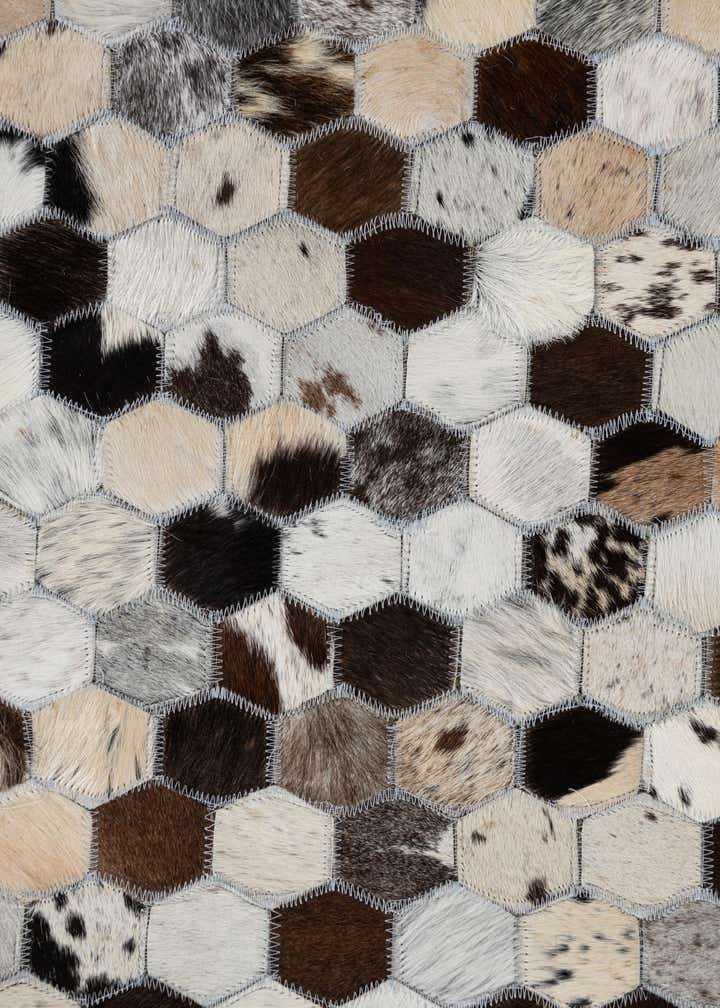 5' 1 x 8' Cowhide Leather Rug