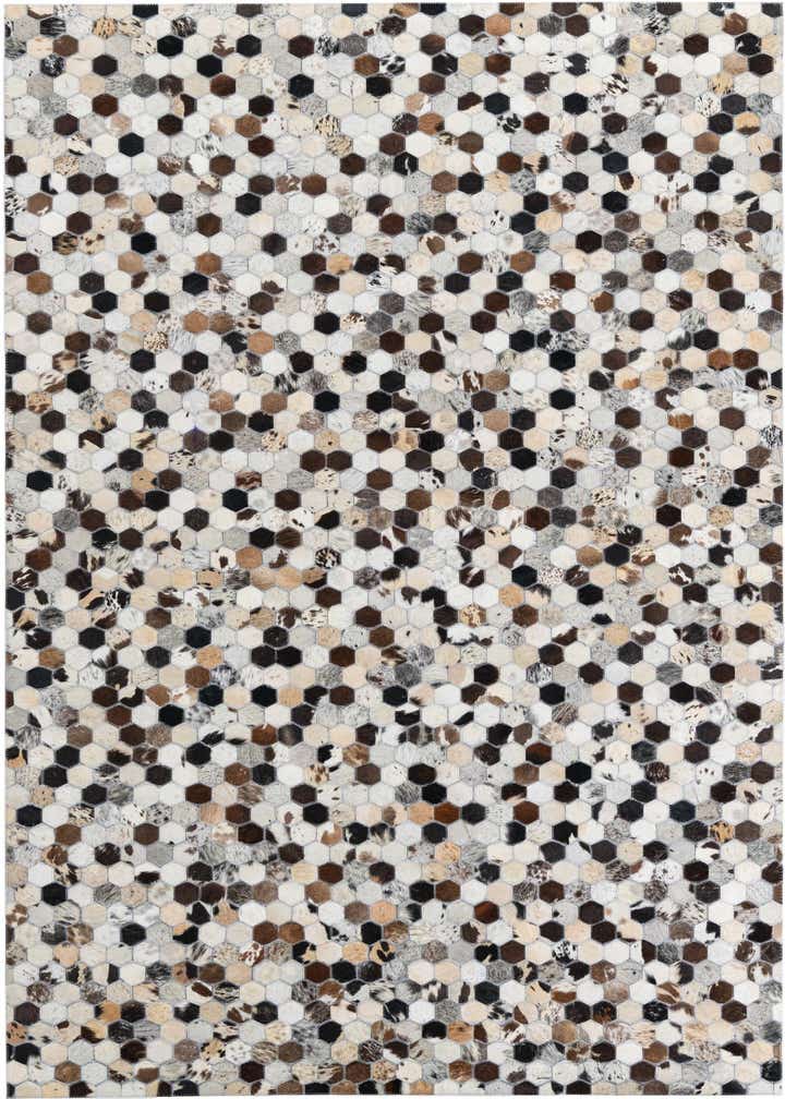 5' 1 x 8' Cowhide Leather Rug