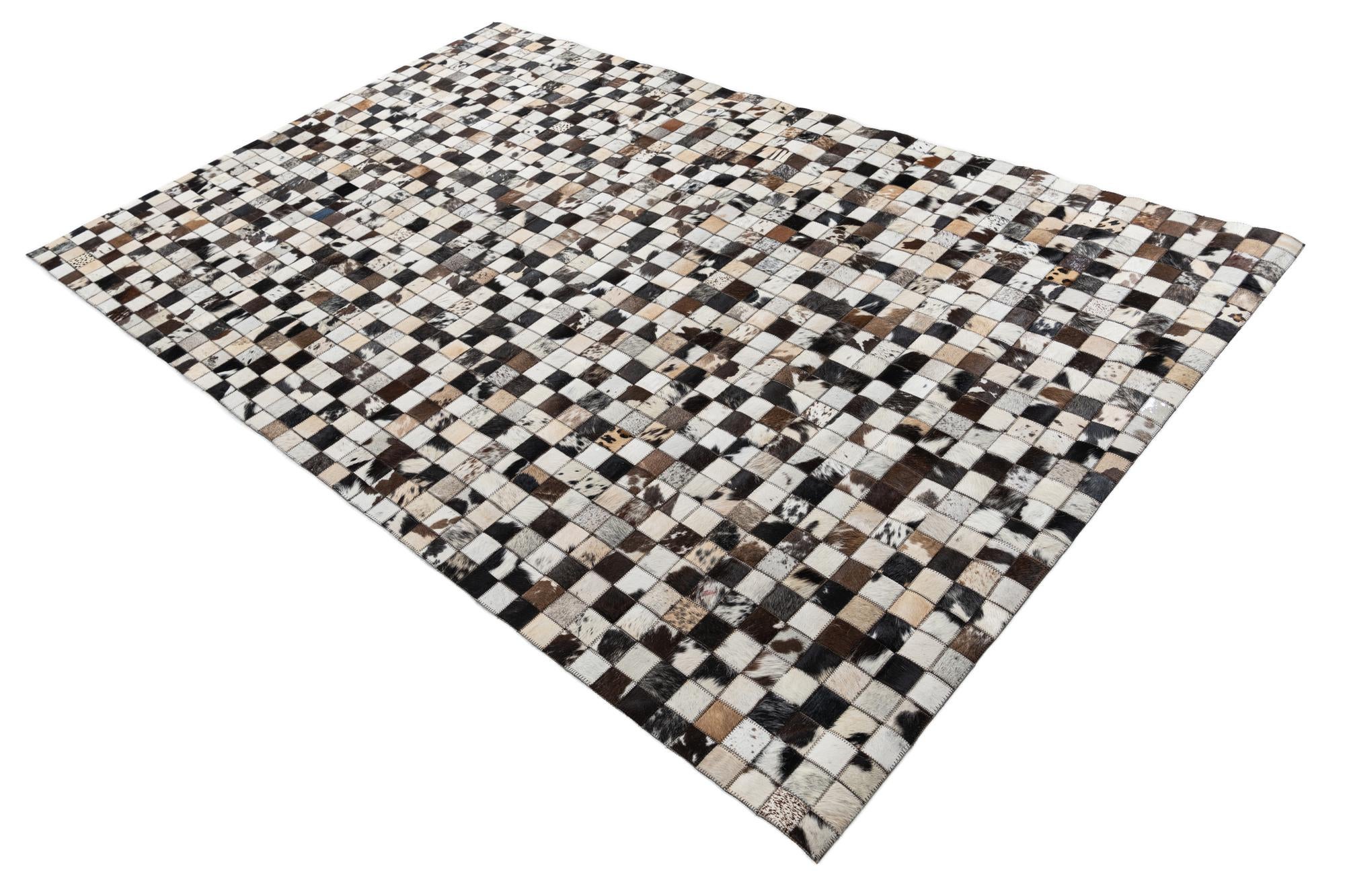 5' x 8' Cowhide Leather Rug