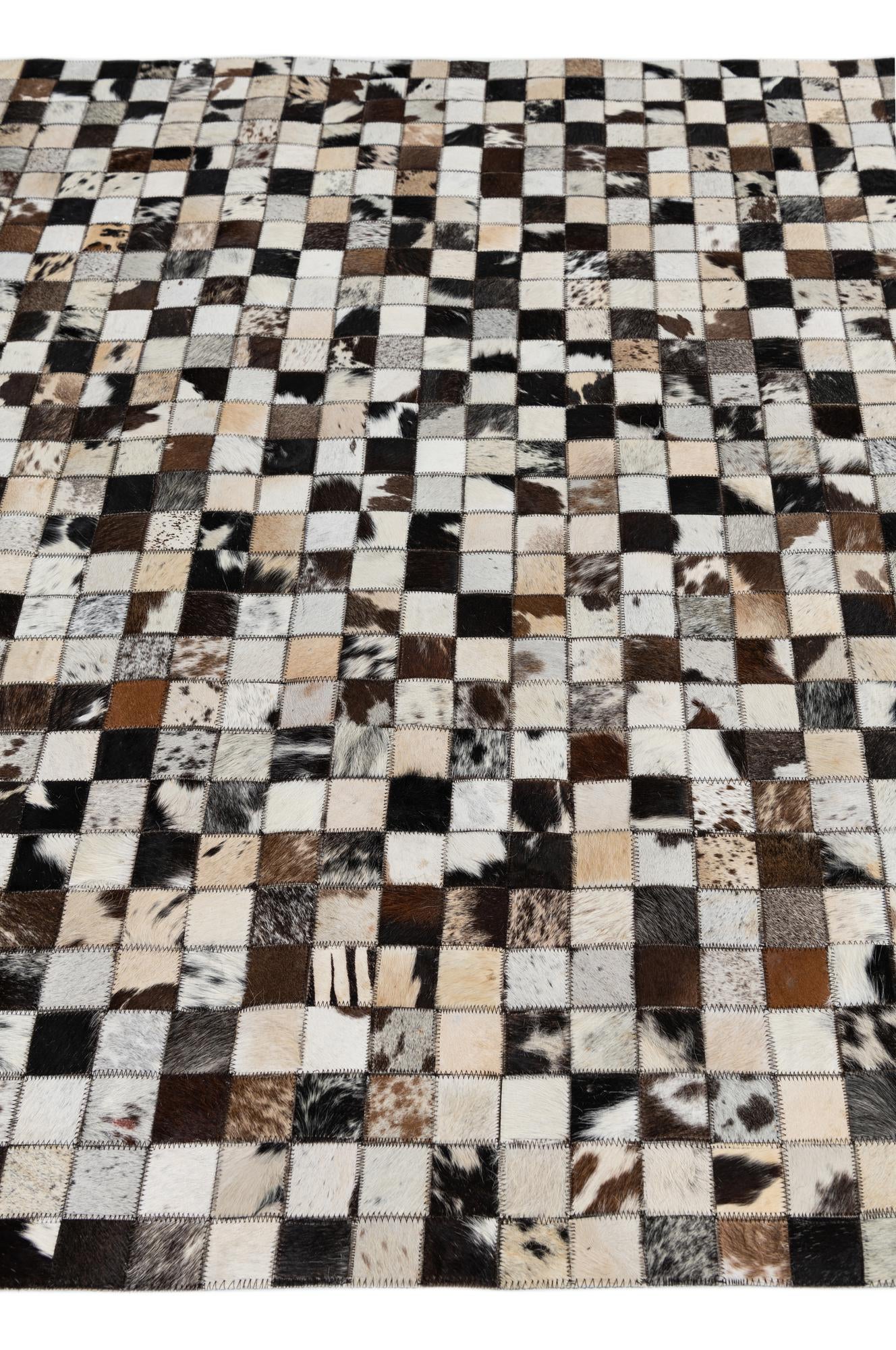 5' x 8' Cowhide Leather Rug