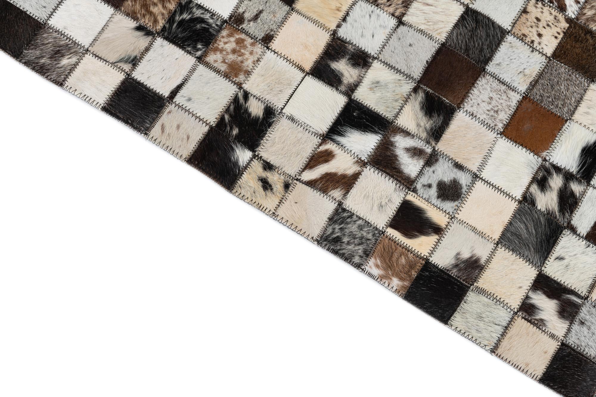 5' x 8' Cowhide Leather Rug