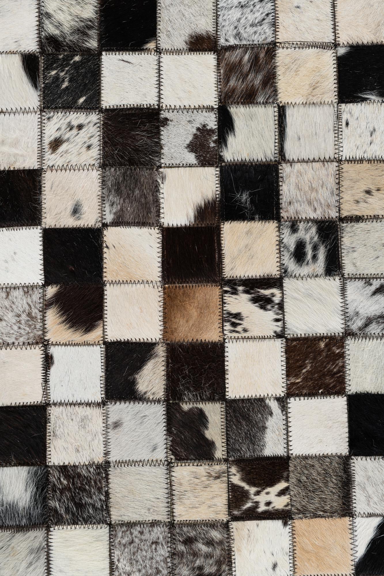 5' x 8' Cowhide Leather Rug