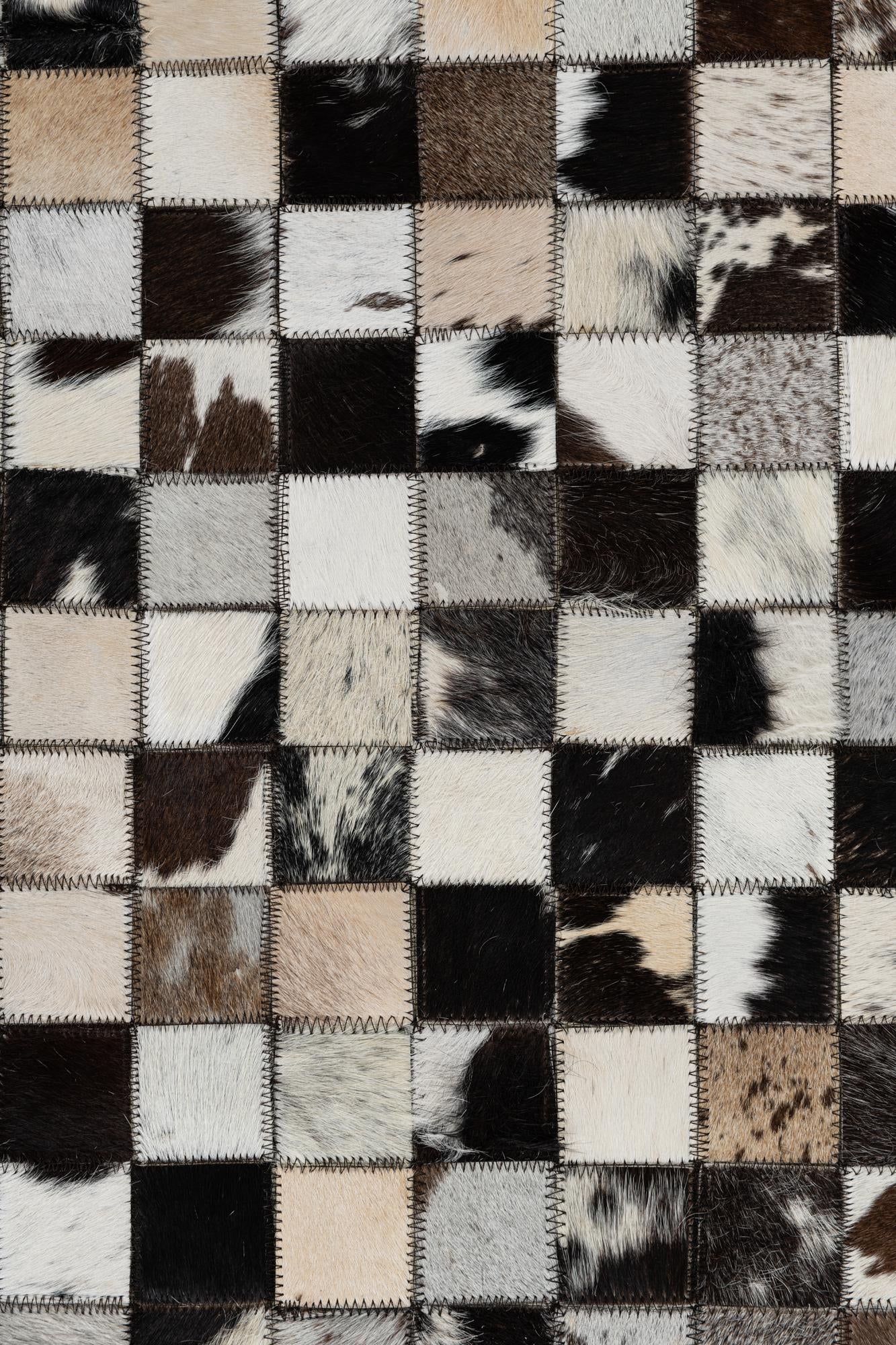 5' x 8' Cowhide Leather Rug