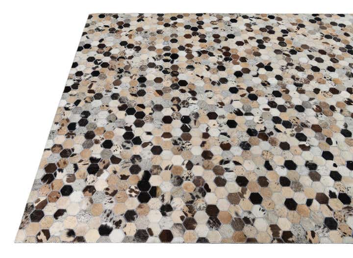 5' 1 x 8' Cowhide Leather Rug