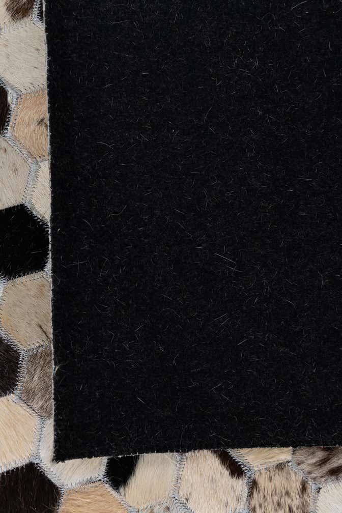 5' 1 x 8' Cowhide Leather Rug