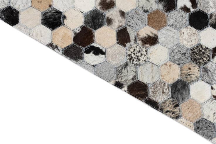 Detail image of 5' 2 x 8' Cowhide Leather Rug