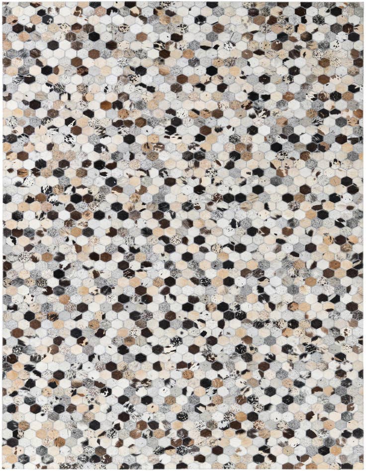 Detail image of 5' 2 x 8' Cowhide Leather Rug