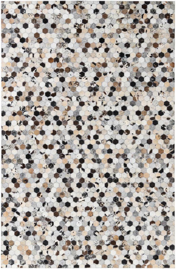 Detail image of 5' 2 x 8' Cowhide Leather Rug