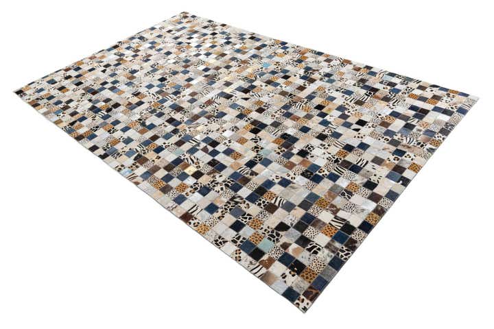 5' x 8' Cowhide Leather Rug