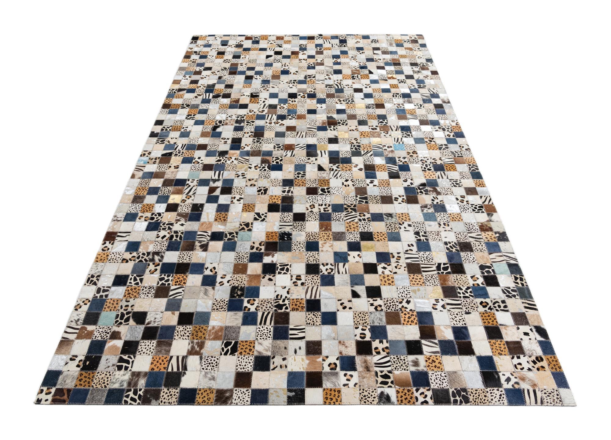 5' x 8' Cowhide Leather Rug