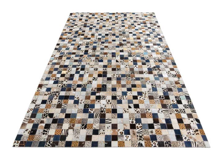 5' x 8' Cowhide Leather Rug