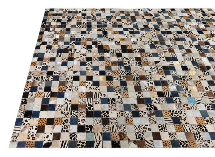 5' x 8' Cowhide Leather Rug