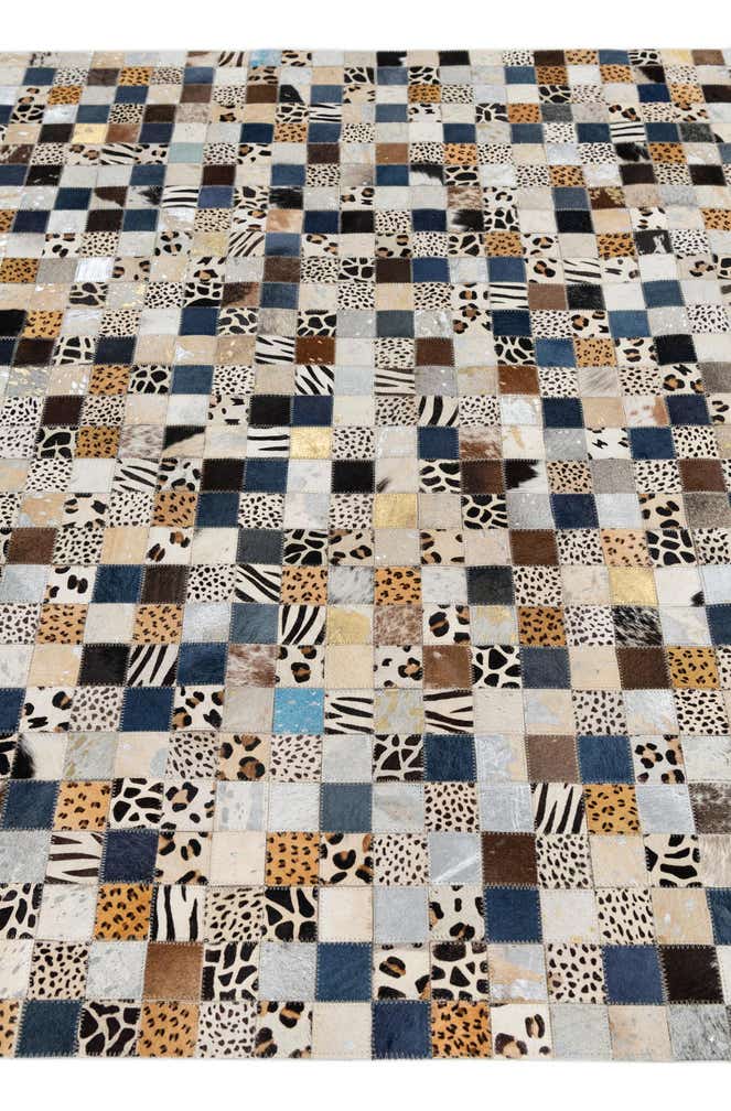 5' x 8' Cowhide Leather Rug
