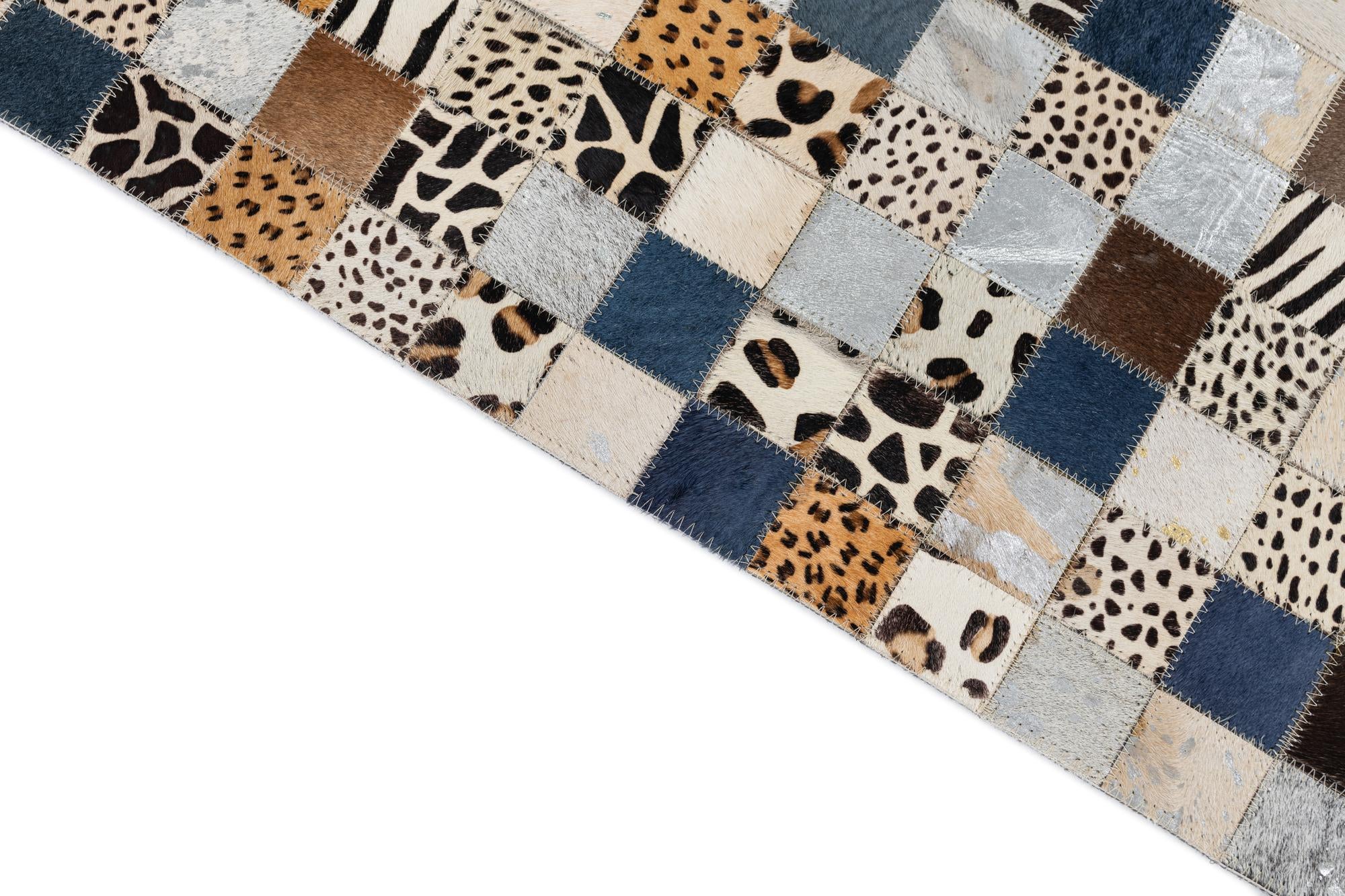 5' x 8' Cowhide Leather Rug