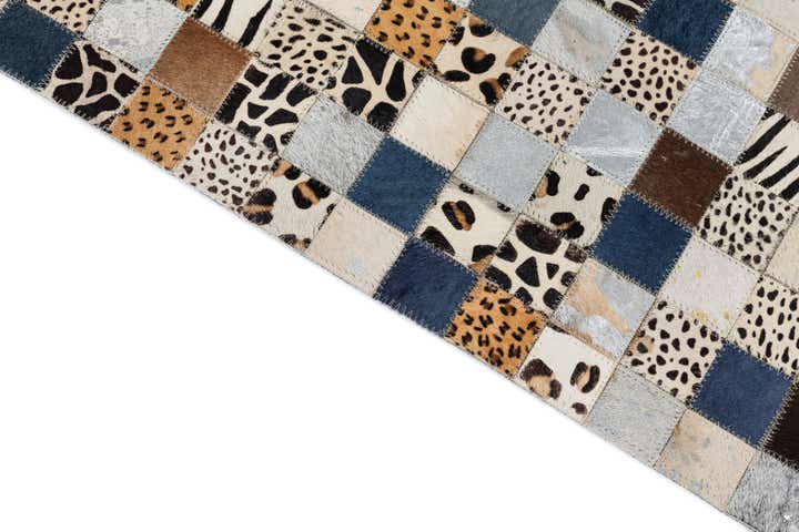 5' x 8' Cowhide Leather Rug
