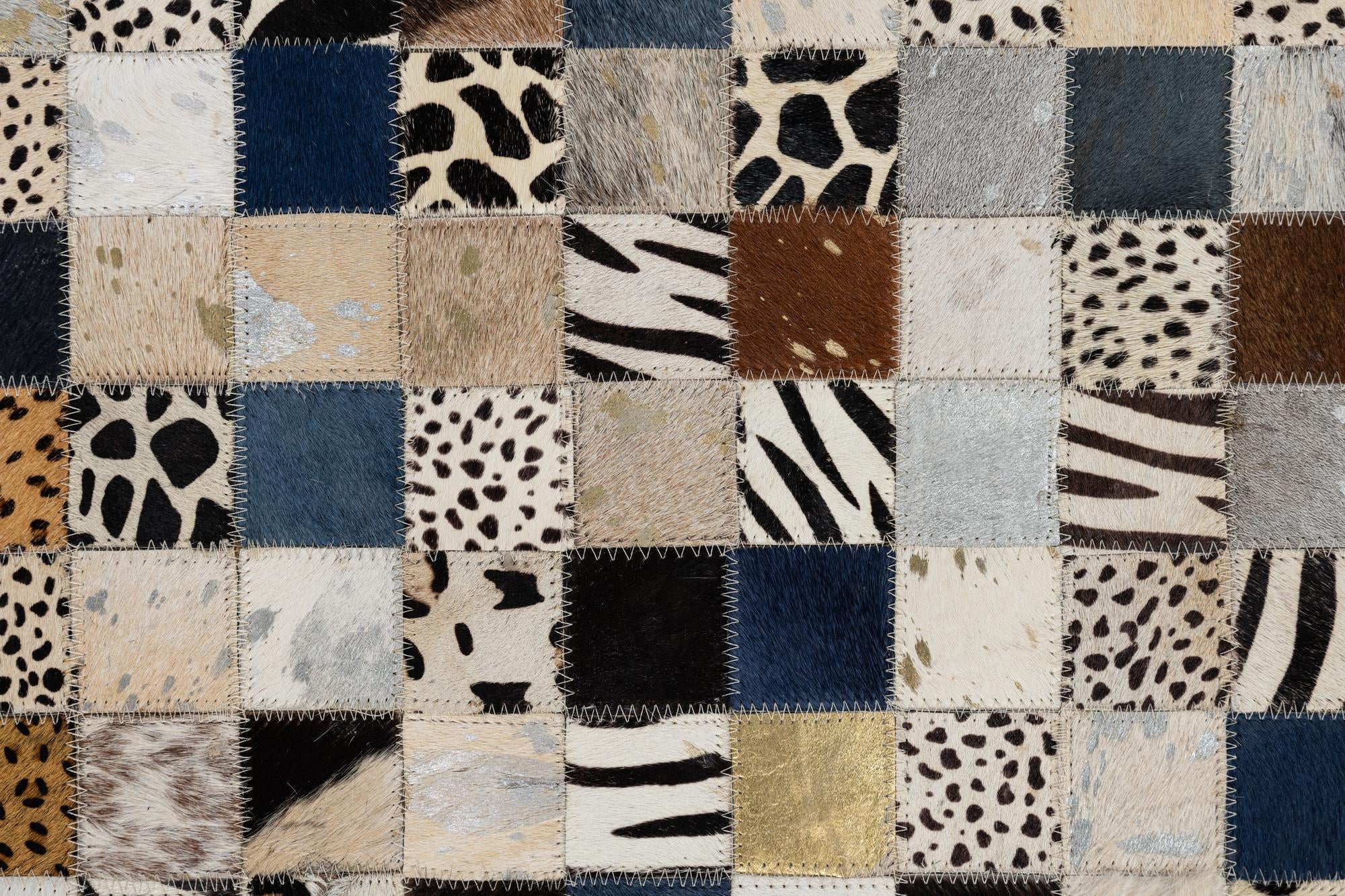 5' x 8' Cowhide Leather Rug