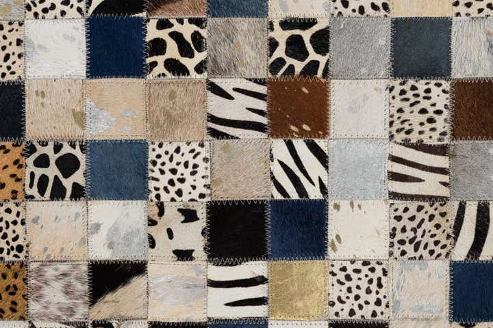 5' x 8' Cowhide Leather Rug