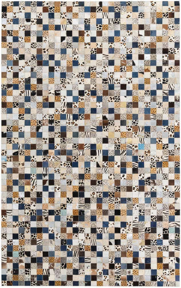 5' x 8' Cowhide Leather Rug