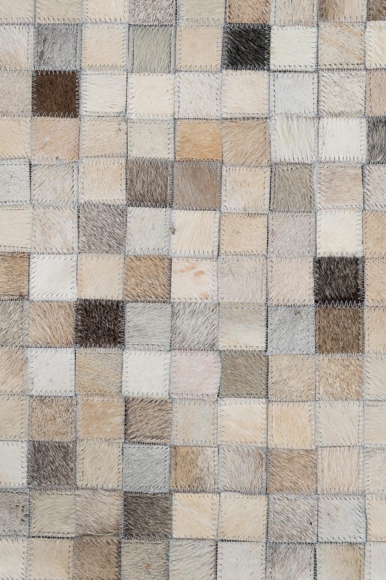 5' 1 x 7' 10 Cowhide Leather Rug