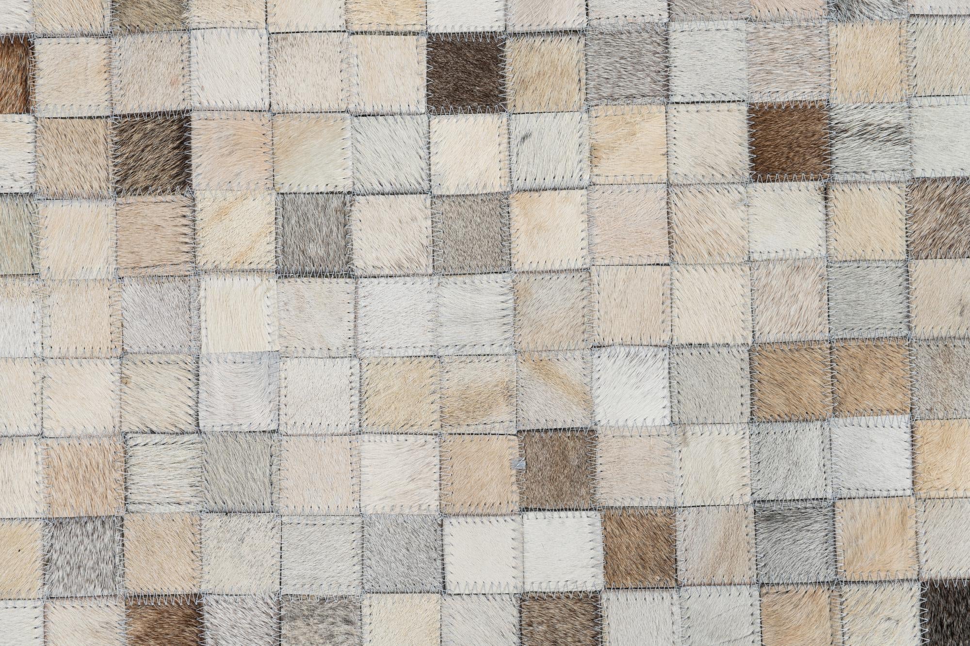 5' 1 x 7' 10 Cowhide Leather Rug