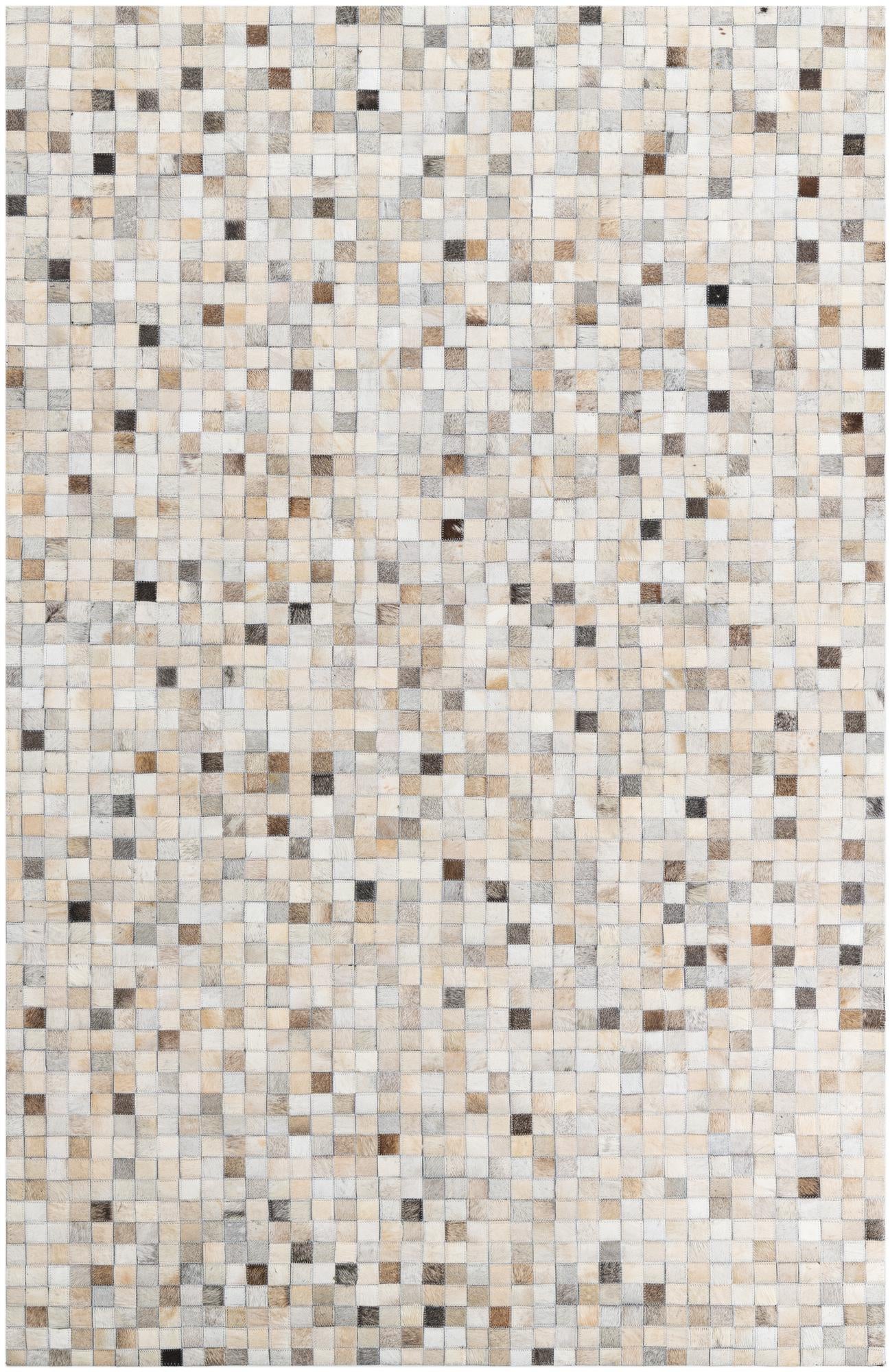 5' 1 x 7' 10 Cowhide Leather Rug