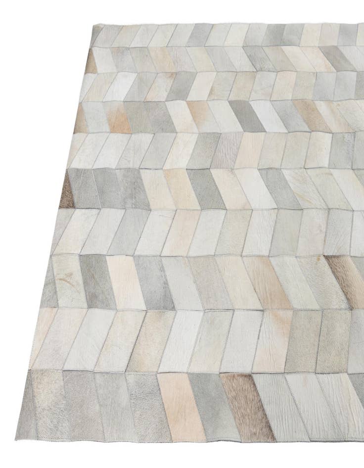 Detail image of 5' 2 x 8' Cowhide Leather Rug