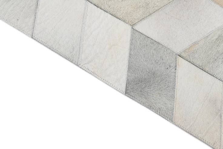 Detail image of 5' 2 x 8' Cowhide Leather Rug