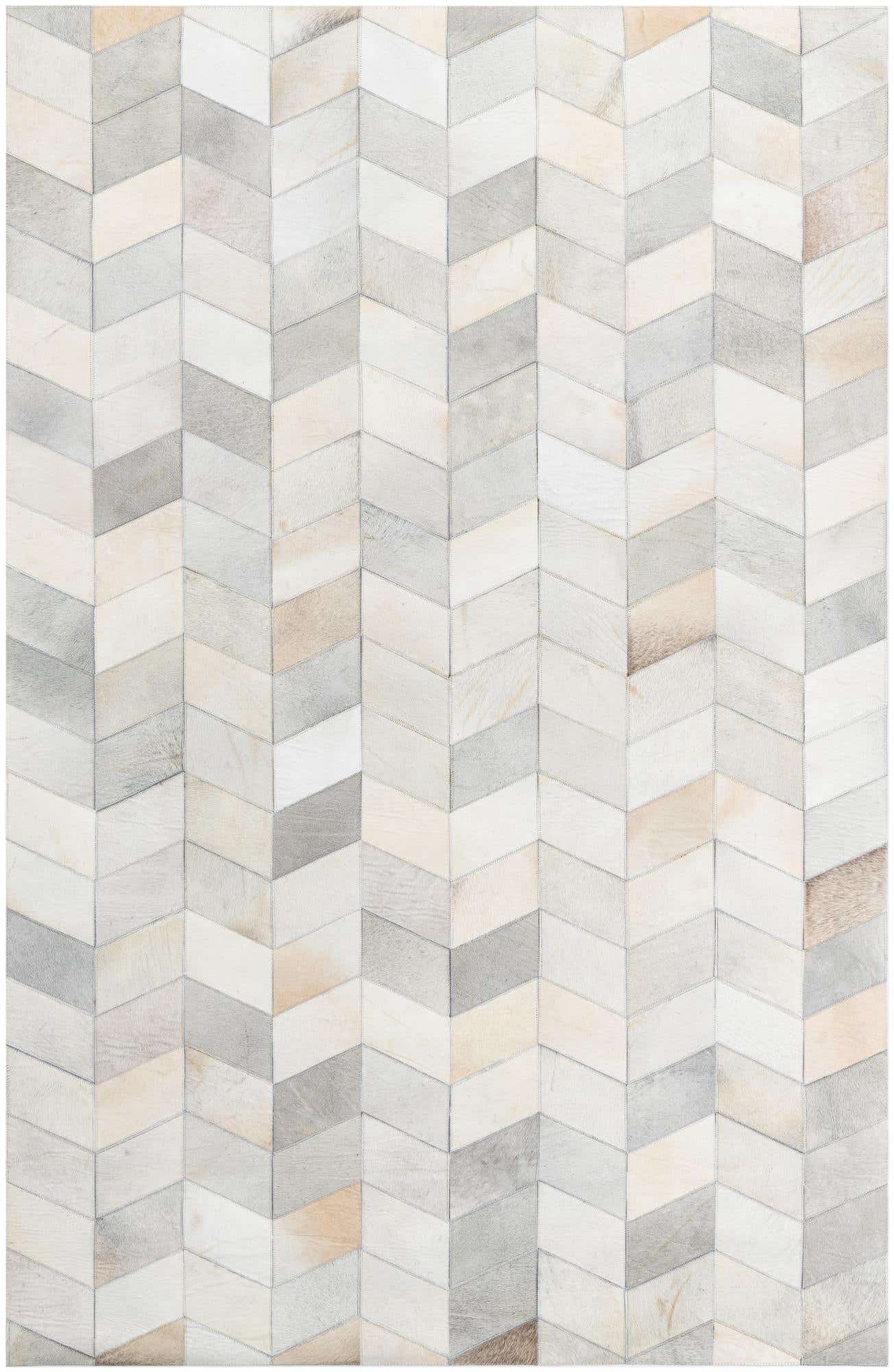 5' 2 x 8' Cowhide Leather Rug