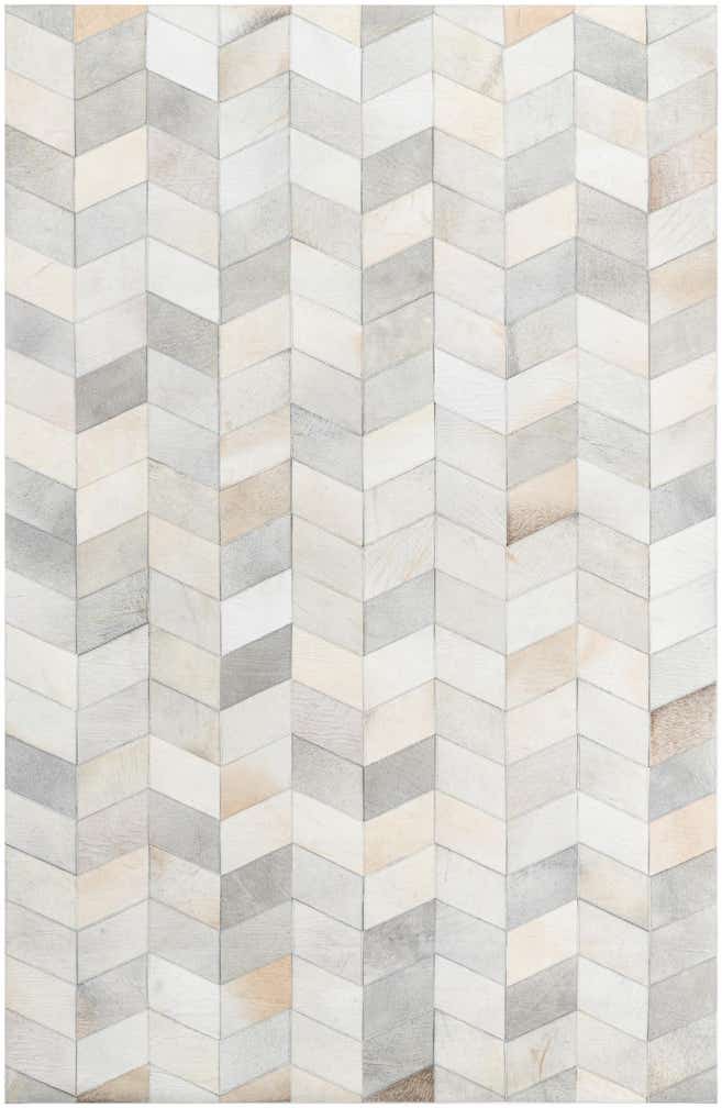 5' 2 x 8' Cowhide Leather Rug