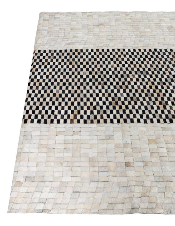 Detail image of 5' 2 x 8' 2 Cowhide Leather Rug