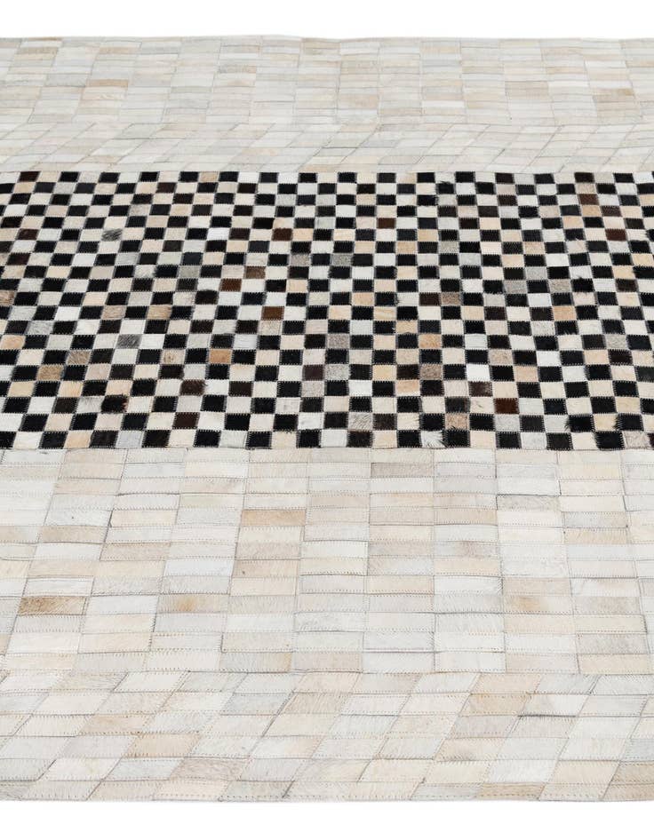 Detail image of 5' 2 x 8' 2 Cowhide Leather Rug