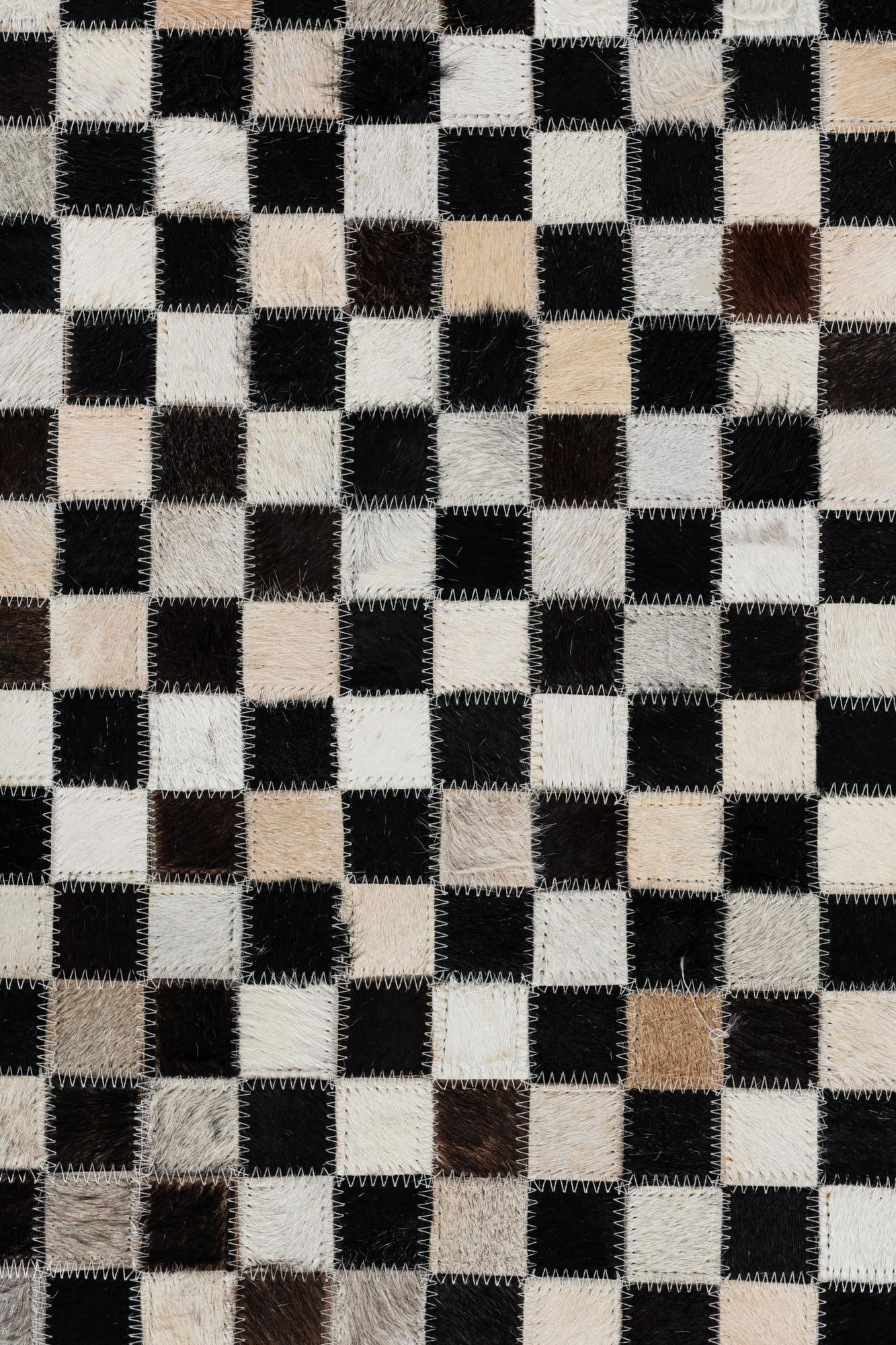 5' 2 x 8' 2 Cowhide Leather Rug