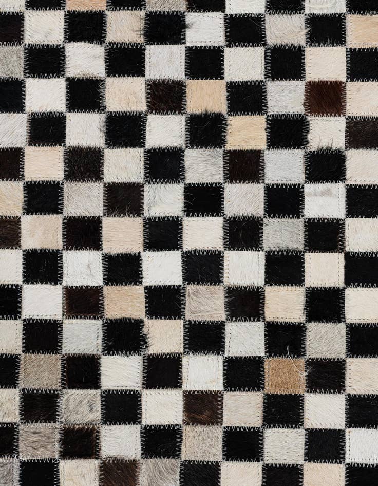 Detail image of 5' 2 x 8' 2 Cowhide Leather Rug