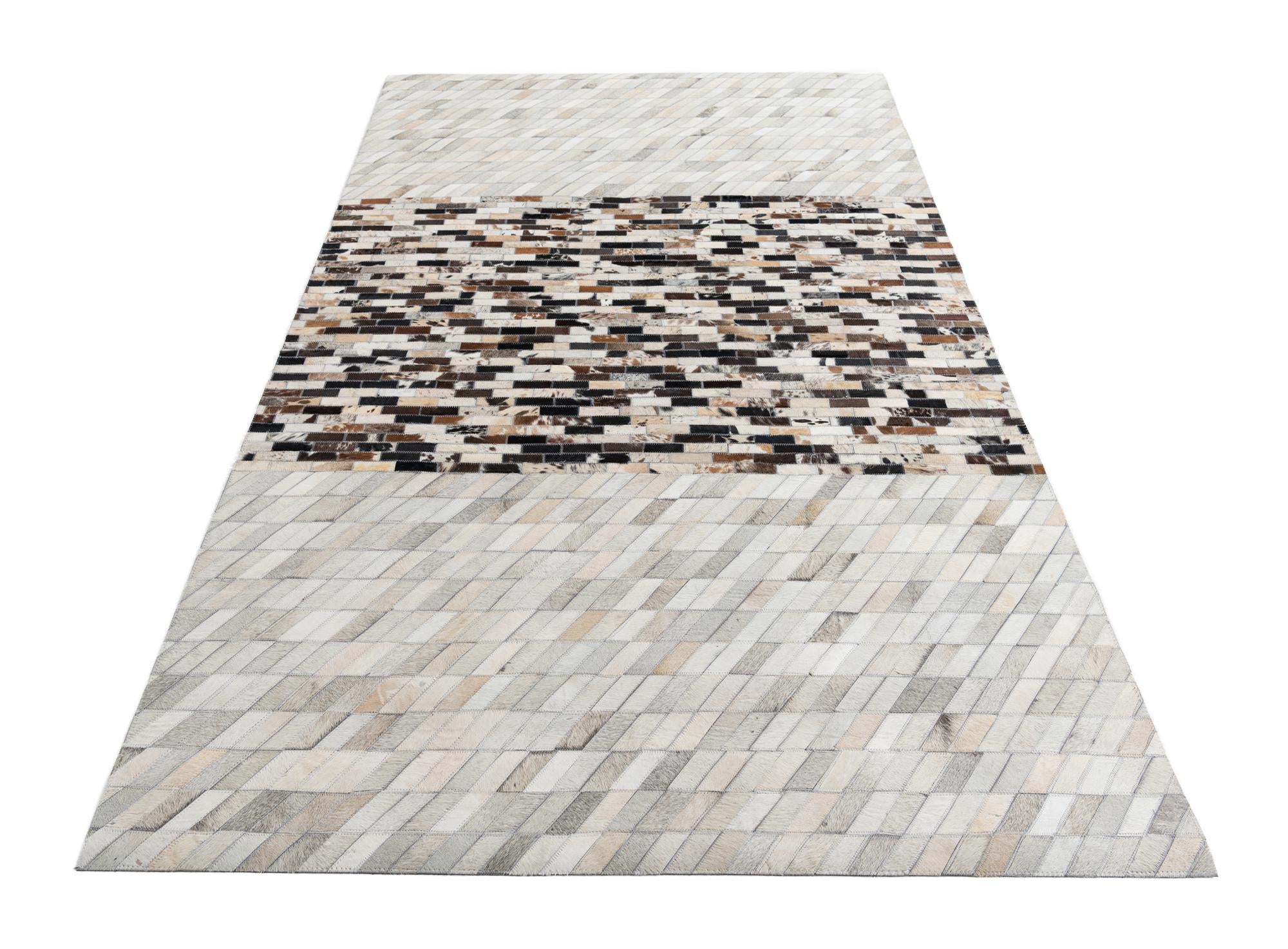 5' x 8' Cowhide Leather Rug