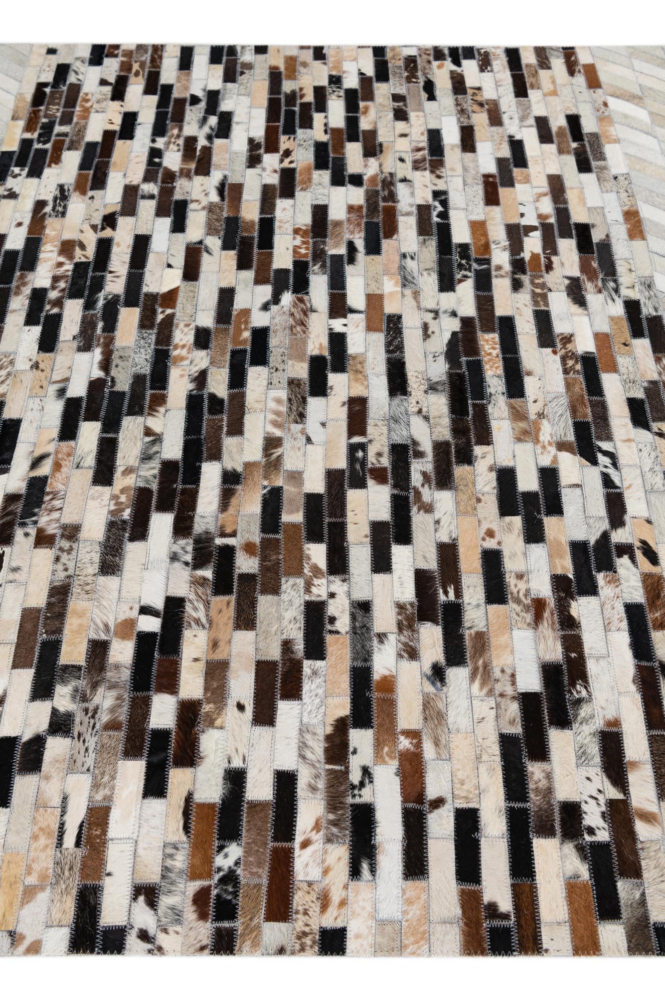 5' x 8' Cowhide Leather Rug