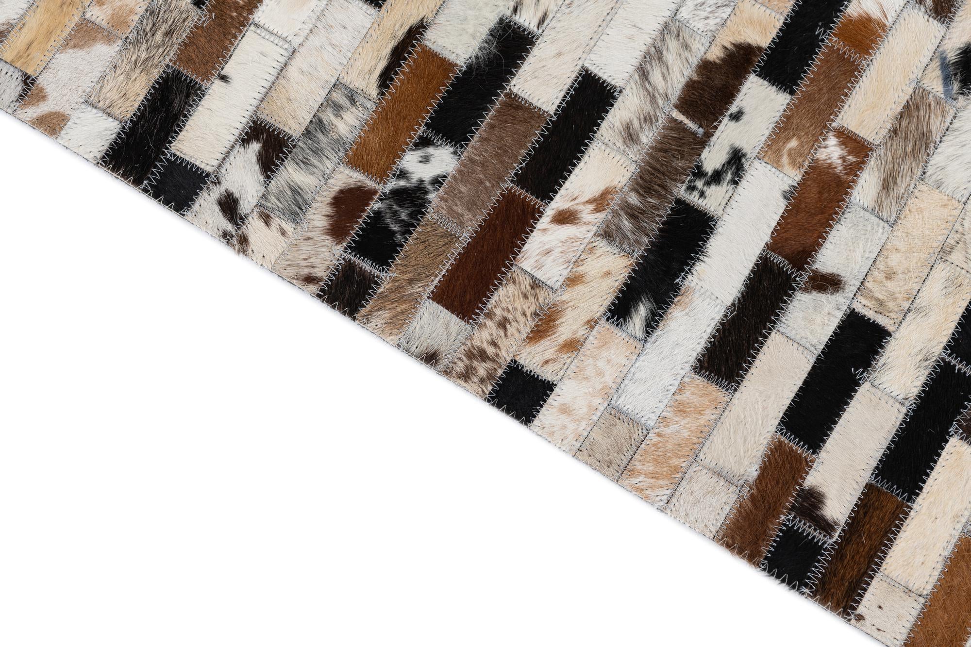 5' x 8' Cowhide Leather Rug