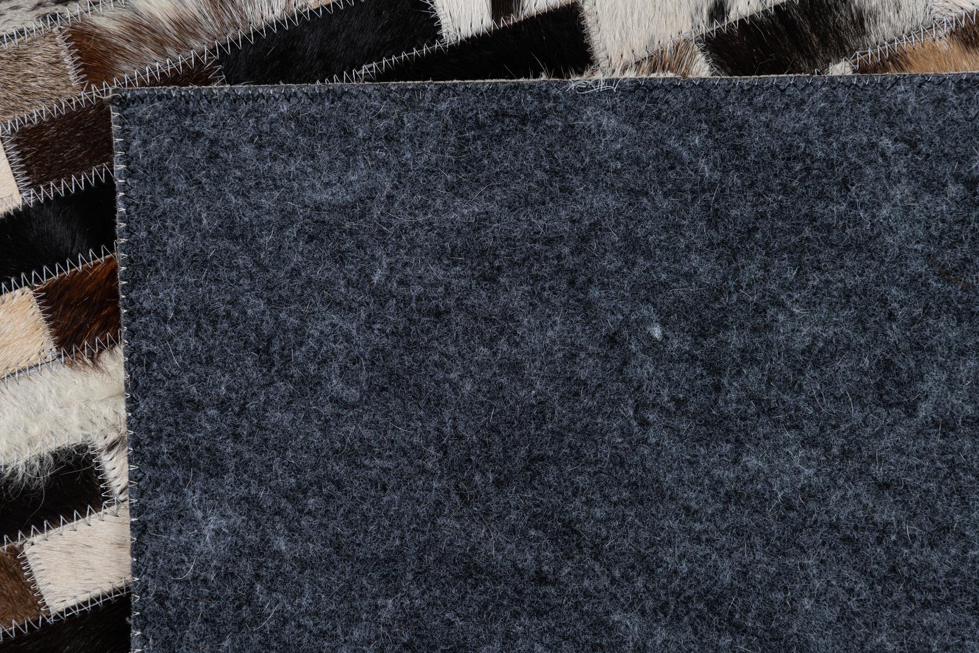 5' x 8' Cowhide Leather Rug