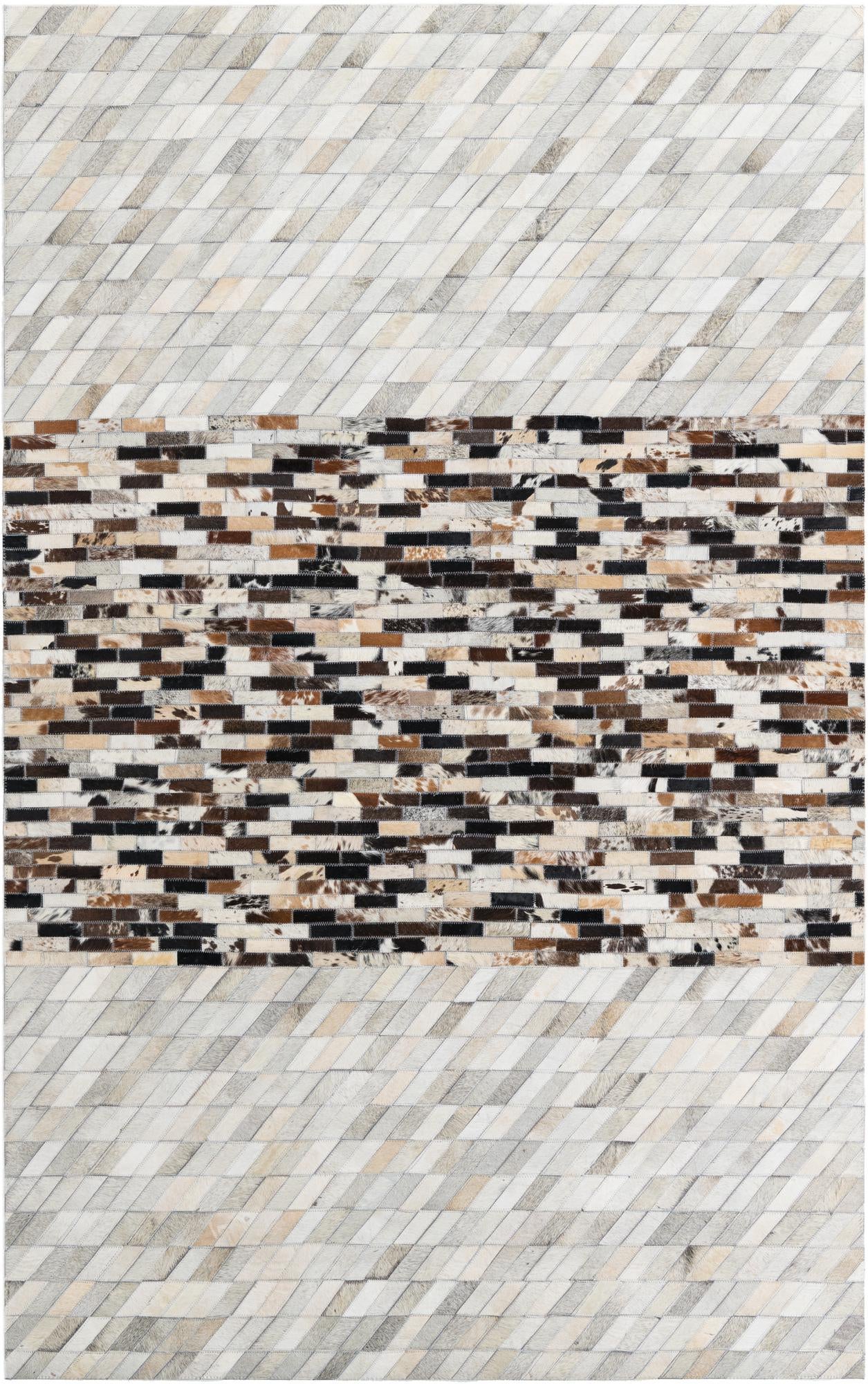 5' x 8' Cowhide Leather Rug